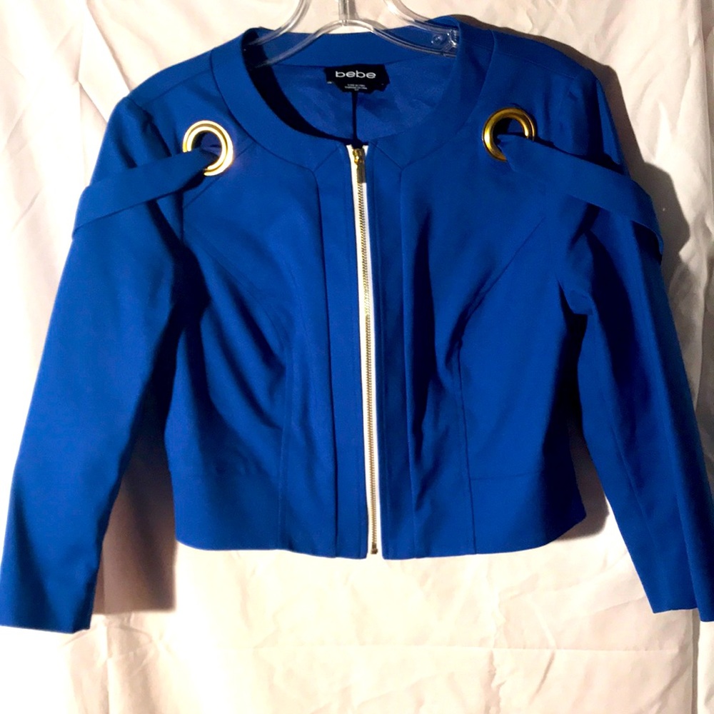 Bebe Crop Jacket Small Lined - image 1